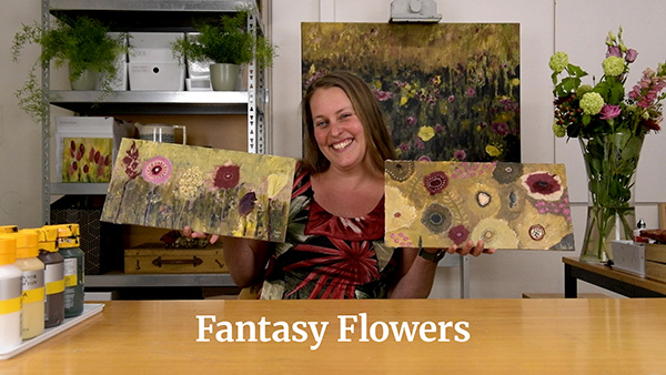 painting class online Fantasy Flowers - Brave Art Academy
