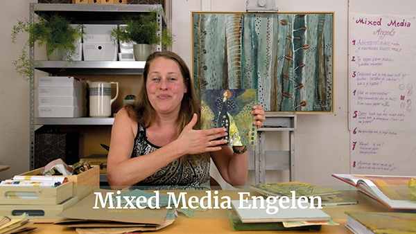 Schildercursus Mixed Media Engelen - Brave Art Academy